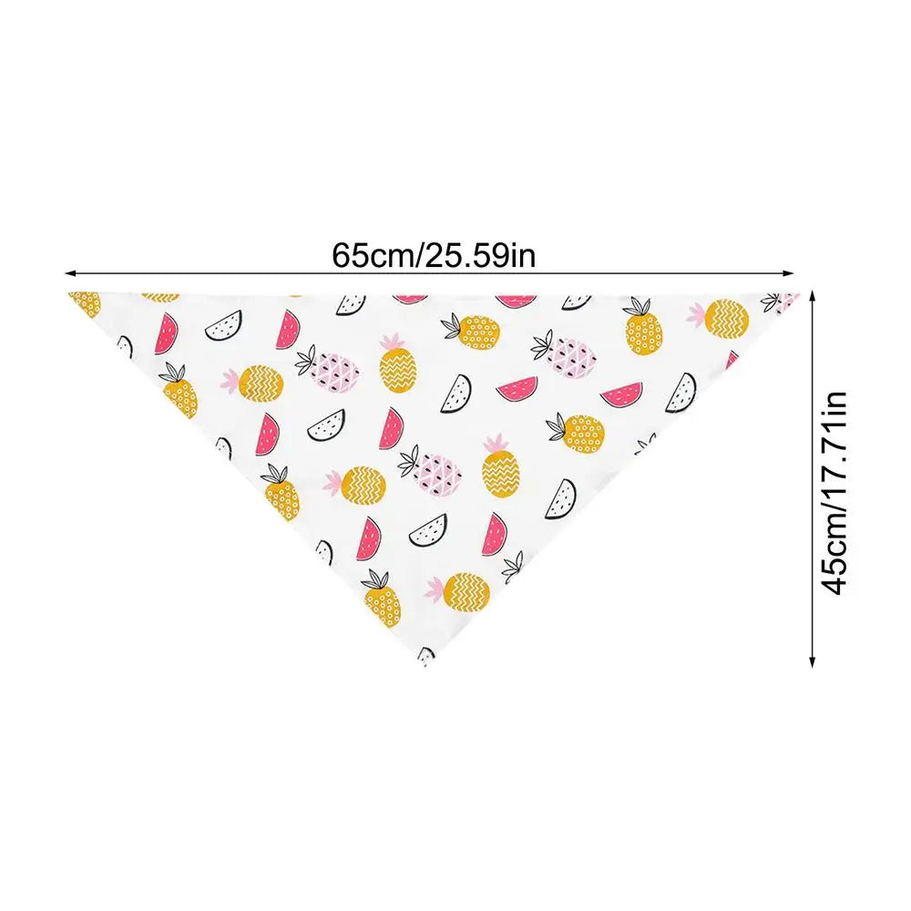 Fruit Dog Bandana Triangle Scarfs Bibs with Cute Fruit Pattern Cartoon Dog Triangle Bib Fruit Print Pet Neckerchief for Pet Dog