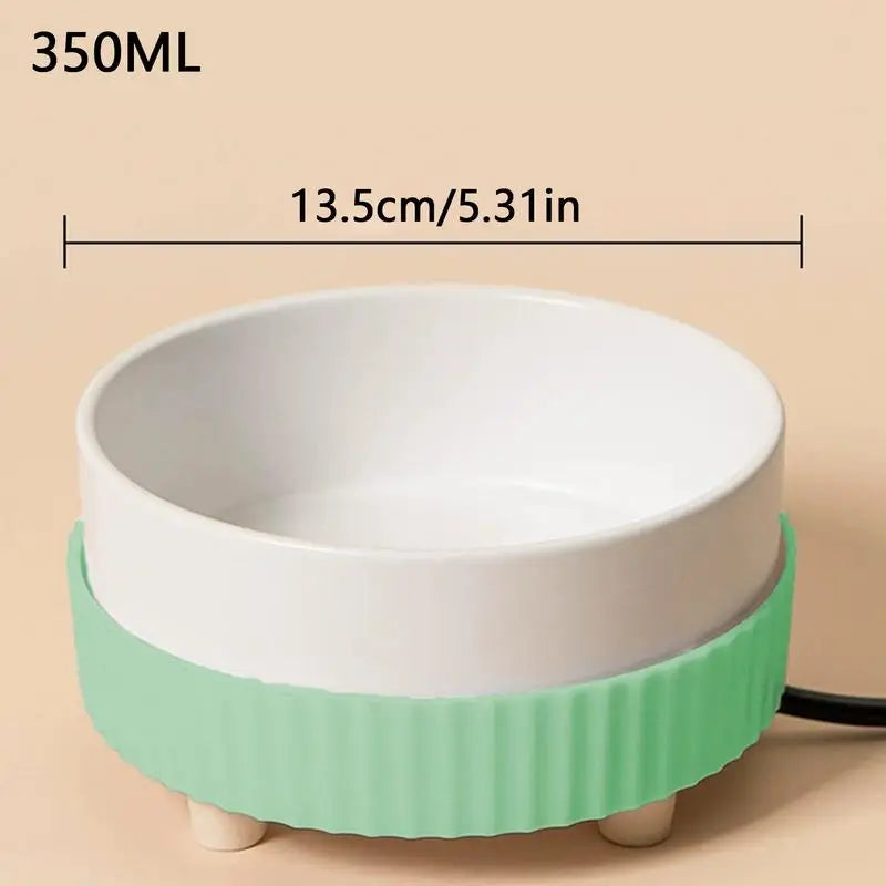 Dogs Heated Water Bowl For Pet Winter Heated Water Feeder Constant Temperature USB Rechargeable Heating Bowl Pet Accessories