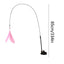 Cat Feather Wand Toy Cat Fishing Pole Toy Cat Teaser Stick With Detachable Feather Suction Cup Toy For Cats Exercise And