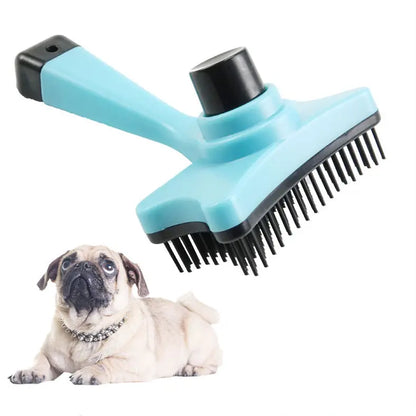 Dog Brush Cat Grooming Brush Self Cleaning Static Free Massage Comb Stable Thicker Bristles Pet Supplies To Remove Loose Fur