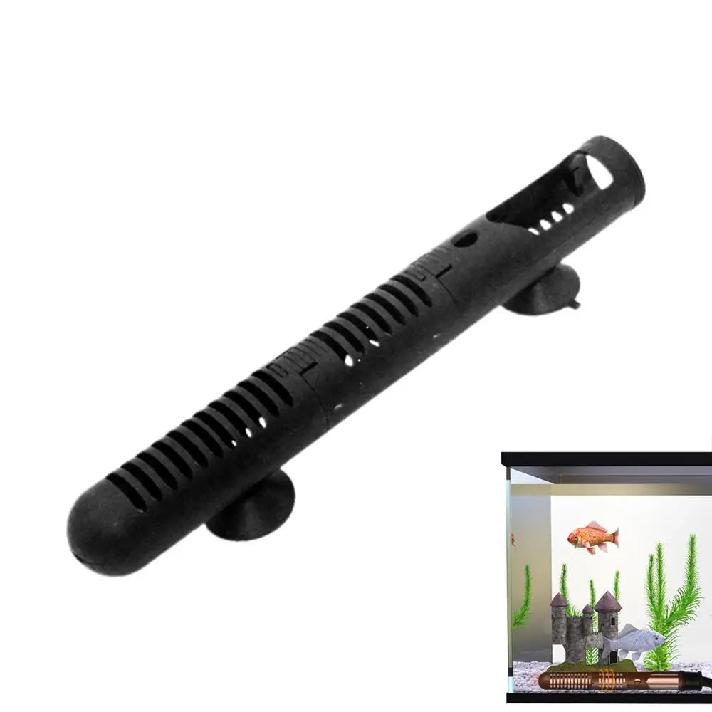 Aquarium Heater Cover Guard Aquarium Fish Tank Heating Rod Sleeve Heat-Resistant With Suction Cups Heater Protectors For Water