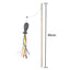 Fashion Cat Wand Toy, Natural Wooden Cat Teaser Wand for Cat, Interactive Elastic String Cat Stick Pole Toy for Indoor Cats