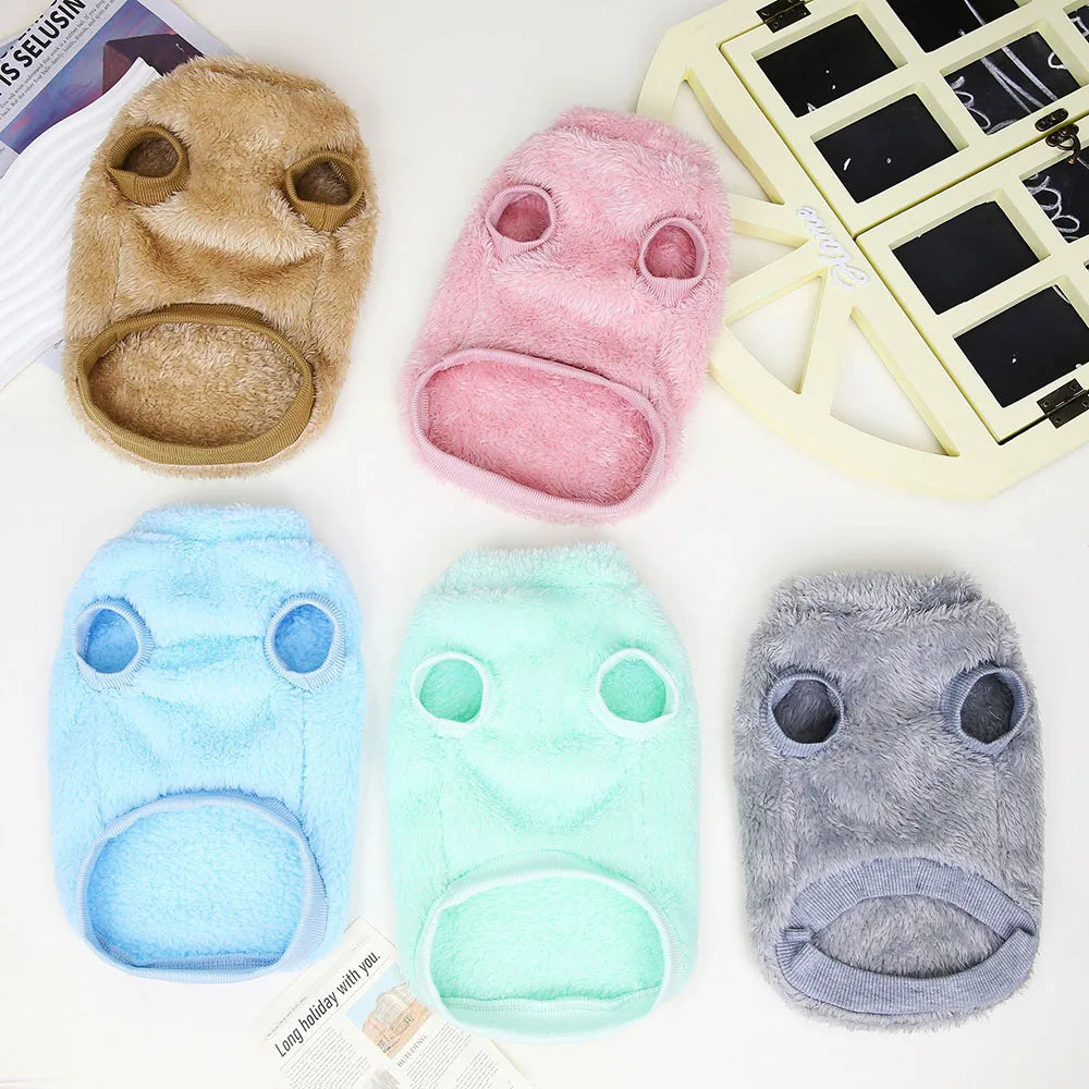Pet Dog Sweater Fleece Winter Warm Soft Dog Clothes Comfort Puppy Clothing For Small Dogs Chihuahua Cat Hoodie Pet Accessories