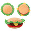 Dog Plush Toy Fast Food Pet Toys Plush Filled Burger Squeaking Dog Toys Fleece Squeak Toys