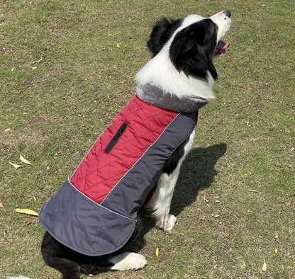 Warm Fleece Collar Dog Coat Jacket Double-Sided Winter Dog Coat Waterproof Puppy Clothing For Small Medium & Large Dogs Supplies