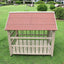 Outdoor Waterproof Solid Wood Stainless Steel Anti-corrosion Kennel Rainproof Large Dog House Golden Retriever Kennel Small Hous