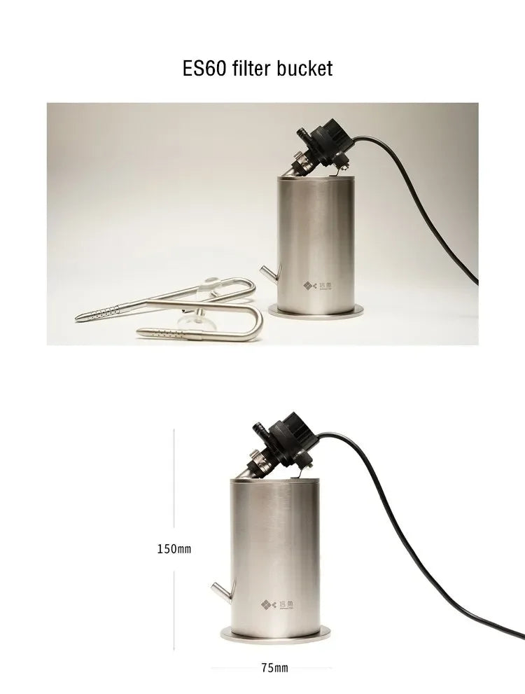 Aquarium Stainless Steel External Canister Filters Top Filter External Canister with Pump ADA Style Filter Bucket Barrel filtro