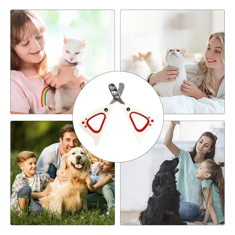 Cat Nail Trimmer Pet Nail Clippers For Small Animals Sharp & Safe Stainless-Steel Circular Cut Hole Design Grooming Tool For