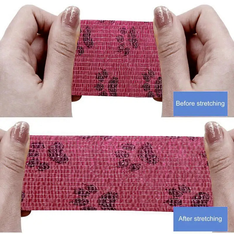 Self Adhesive Bandage Wrap Dog Bandage Shoes Pet Self Adhesive Bandage Dog Cohesive Bandage Multifunctional Pet Wound Care