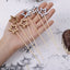 50Pcs Hollow Star Bamboo Skewers Disposable Insert Cocktail Fruit Toothpick Stick Christmas Picks Party Buffet Decor X1J5