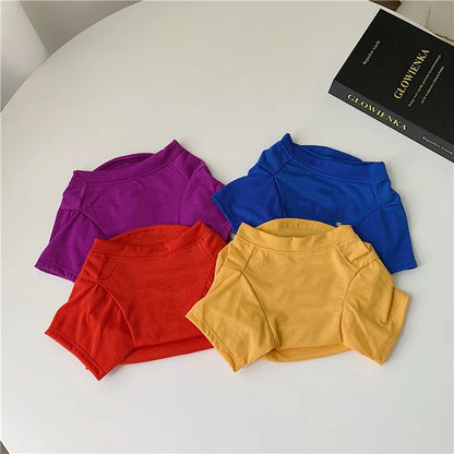 Dog Shirt for Small Dogs Plain T-Shirts Soft Dog Cotton Shirt Puppy Clothes for Spring Summer Breathable Pet Apparel Accessories