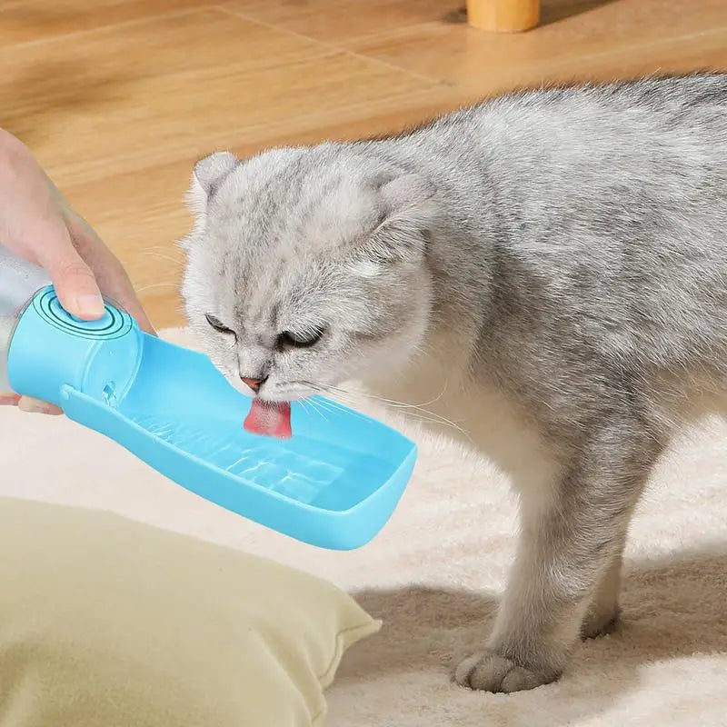 Dog Travel Water Bottle Puppy Water Bowl with Food Container Water Dispenser Foldable Pet Water Bottle Dog Water Bowl Portable