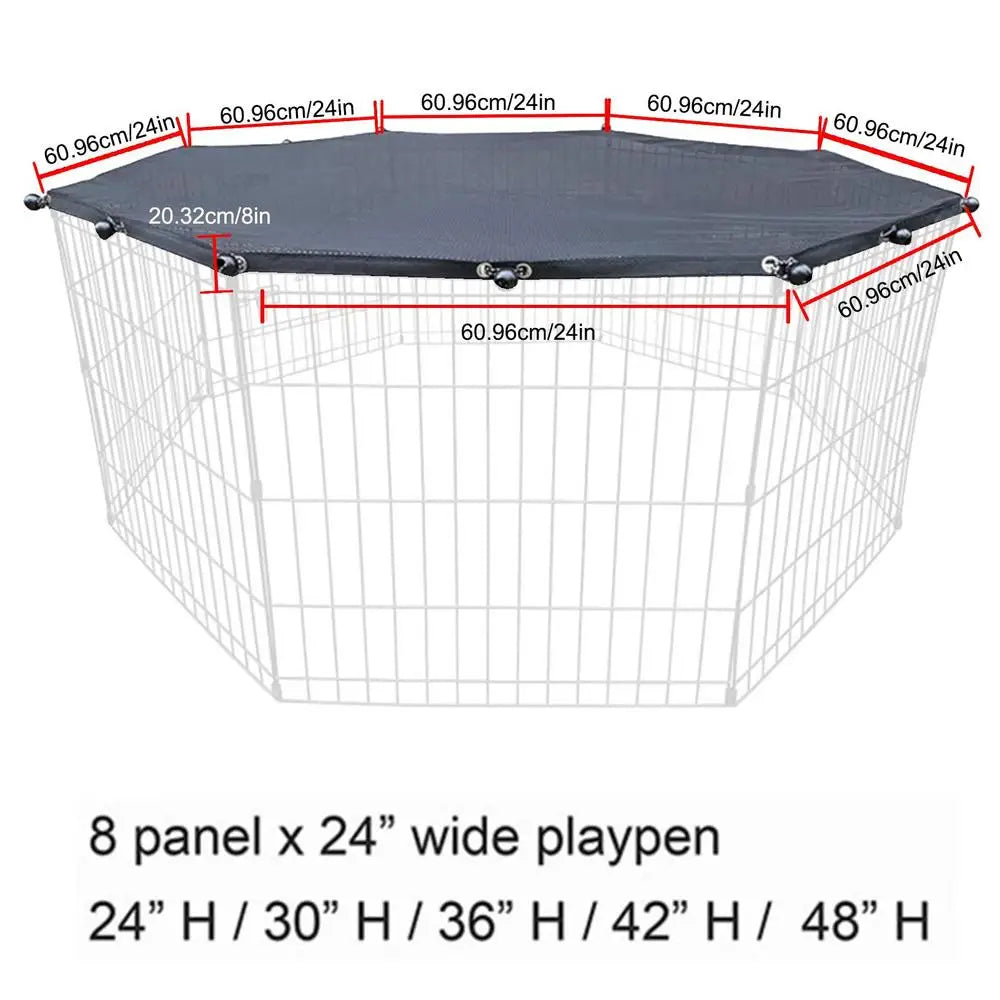 Playpen Cover Puppy Playpen Cover Sun Rain Proof Cover Playpen Cover Fits 8 Panels Dog Pen For Outdoor And Indoor Escape-Proof
