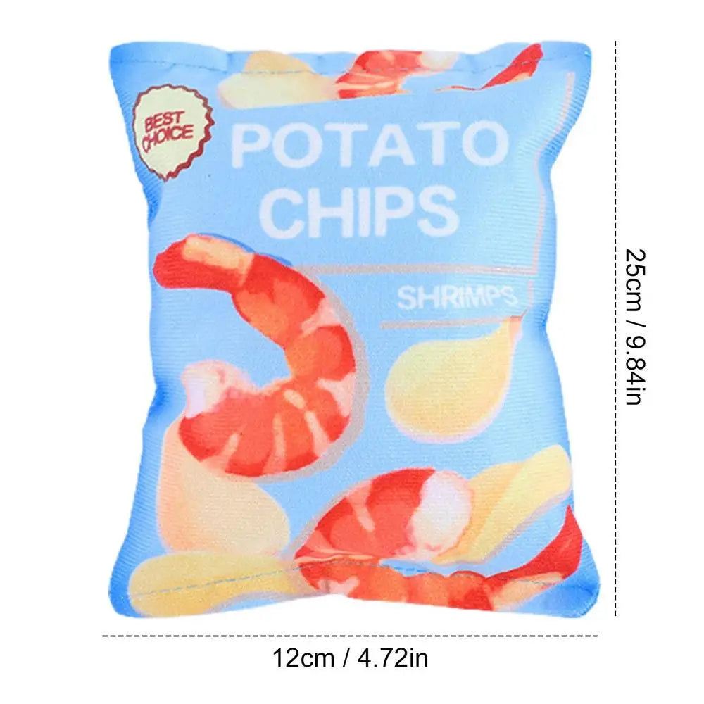 Dog Toy Potato Chip Bag Squeaky Snack Bag Dog Toy Molar Toy Snack Bag Dog Toy Interactive Plush Pet Toy Puppy Teething Toy