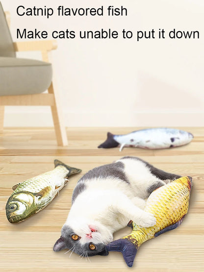 Catnip Fish Teasing Cat Toy Teeth Grinding Kitten Self Fun Relief Doll Doll Puppy Pet Toy