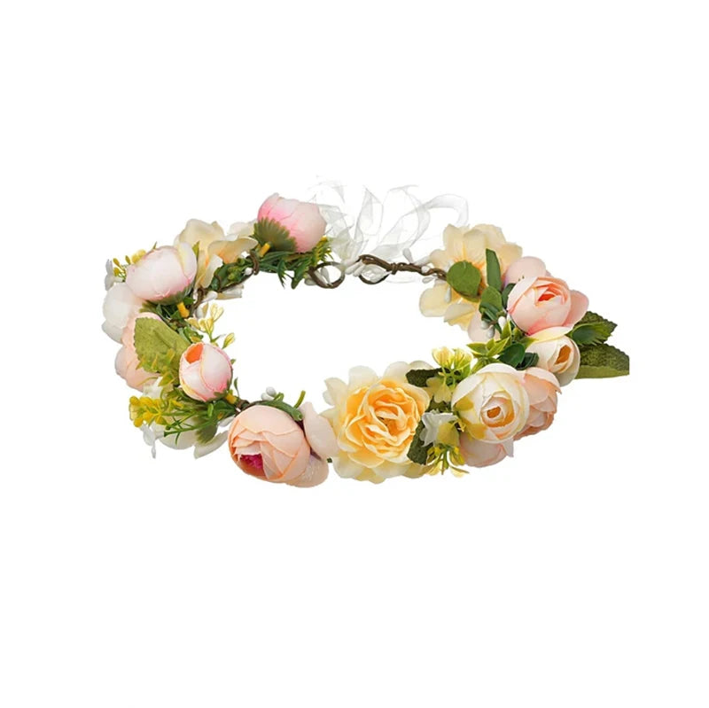 Adjustable Elegant Dog Wedding Flower Collar for Medium Large Dogs Cats, Pet Wedding Photo Props Costume Accessories
