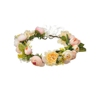 Adjustable Elegant Dog Wedding Flower Collar for Medium Large Dogs Cats, Pet Wedding Photo Props Costume Accessories