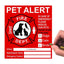 10PCS Pet Alert Stickers Pets Inside Fire Rescue Stickers Save Our Pets Emergencies Pet Inside Decal Emergencies Danger Decals