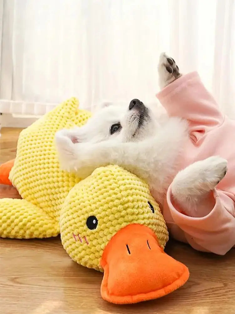 Pet Plush Toy Dog Calming Duck Stuffed Duck Toys Chew Toy Fun Dogs Interactive Toy Squeaky For Puppy Pet Teeth Pet Supplies