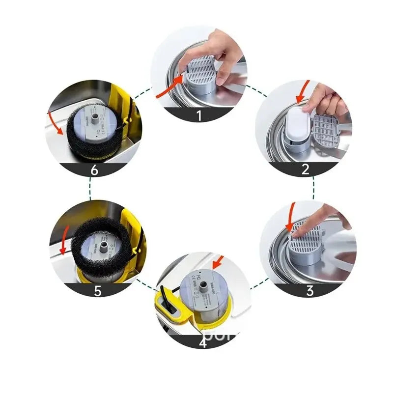 Activated Carbon Sponges Filters Replacement Filters Cat Water Fountain Filters Element for Stainless Steel Cat Water Fountain