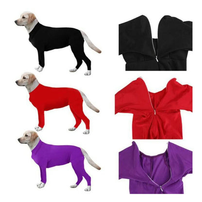 Dog Onesie Clothes Shedding of Dog Hair for Home Car Travel Anxiety Calming Shirt Surgery Recovery Body Jumpsuit for Large Dogs