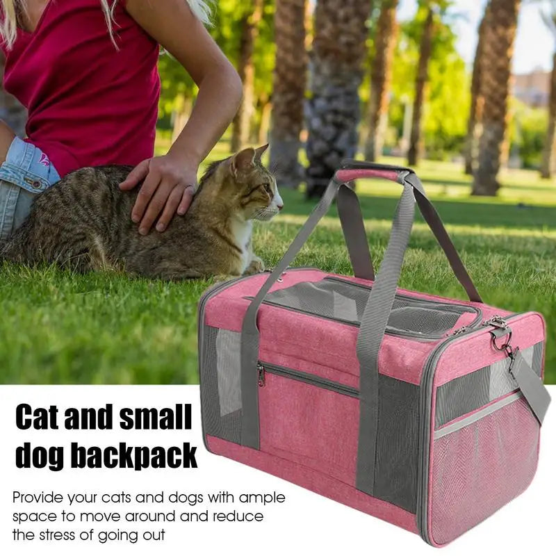 Animal Carriers For Cats Adjustable Cat Carrier Soft Dog Crate Cat Accessories Animal Carriers Travel Oxford Cloth 2 Ways For