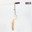 40cm Pet Cat Teaser Toys Feather Linen Wand Cat Catcher Teaser Stick Cat Interactive Toys Wood Rod Mouse Toy with Mini Bell