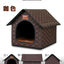 Kennel Winter Warm Waterproof Removable Washable Closed House Kennel Villa Small Dog Corgi Law 11 Pet Nest