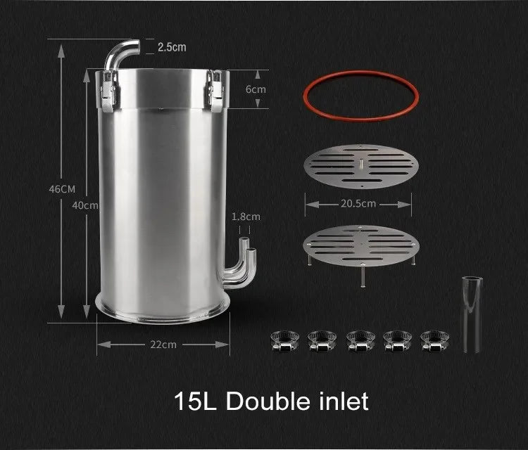 Premium Quality Aquarium Canister Stainless Steel Pro External Canister Filter ADA Style Fish Tank Filter Bucket filtro acuario
