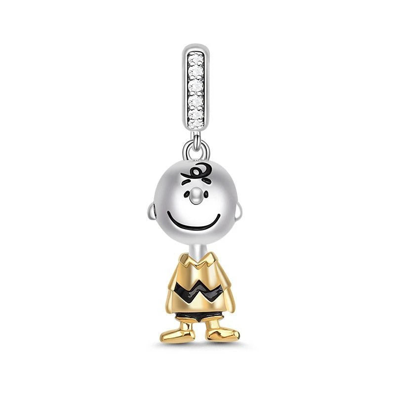 New 925 Silvering Disney Cute Bird Tiger Duck Dog Rabbit Salamander Charm Bead fit Original Bracelet Trinket DIY Women Jewelry
