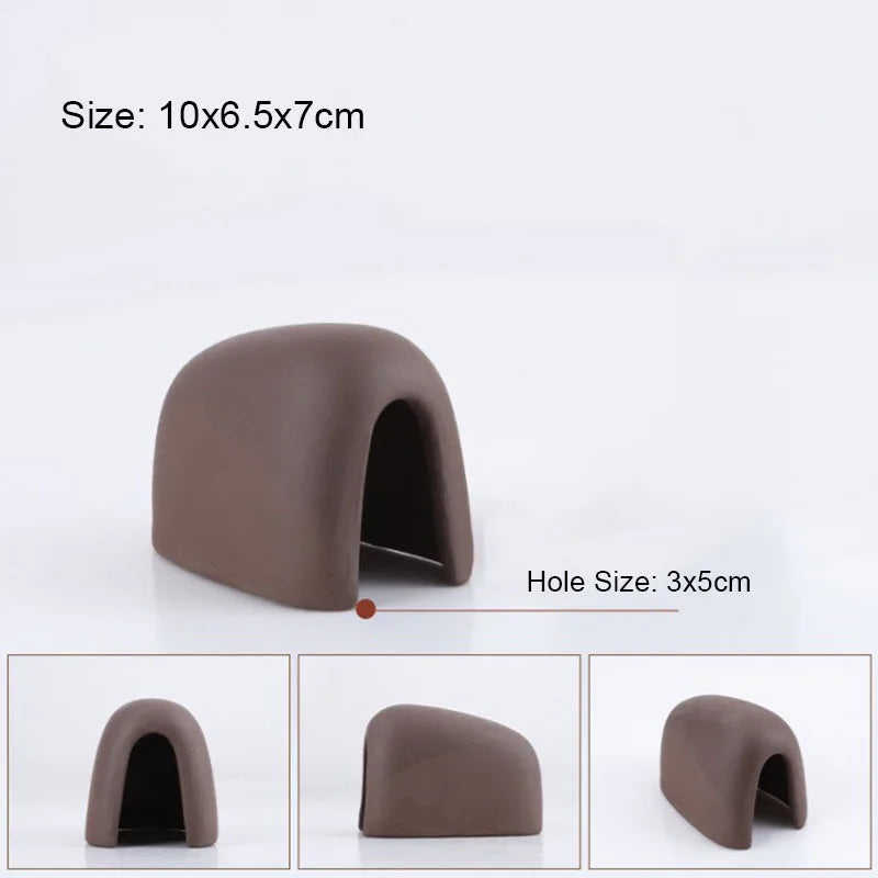 Ceramic House Fish Tank Aquarium Decoration Fish Shrimps Shelter House Pottery Scorpion House Canister Simulation Stone Ornament