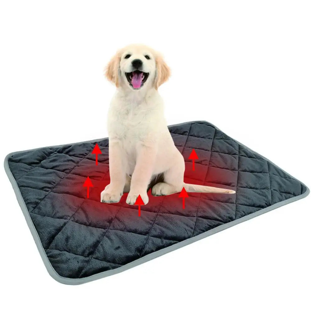 Heating Pad for Cats and Dogs Pet Blankets Temperature Sensing Self Warming Heated Cat Mat, Thermal Blanket, Anti Slip Pads