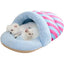 Cat House Bed Plush Winter Slippers Dog Nest Semi-Enclosed Design Pet Sleeping Tool for Dogs Cats Rabbits Warm Kitten Puppy Nest