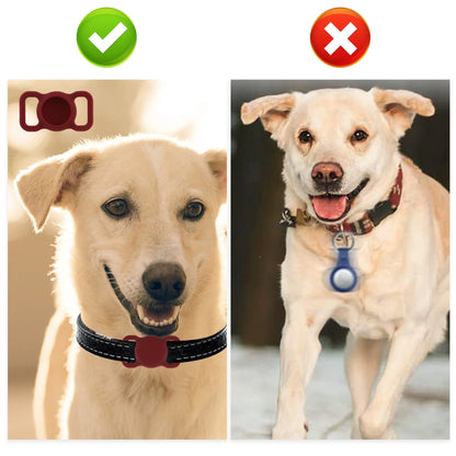 UXCELL 3 Pcs Airtag Case Dog Cat Collar Silicone Tracker Case Protective Case For Apple Air Tag No include GPS