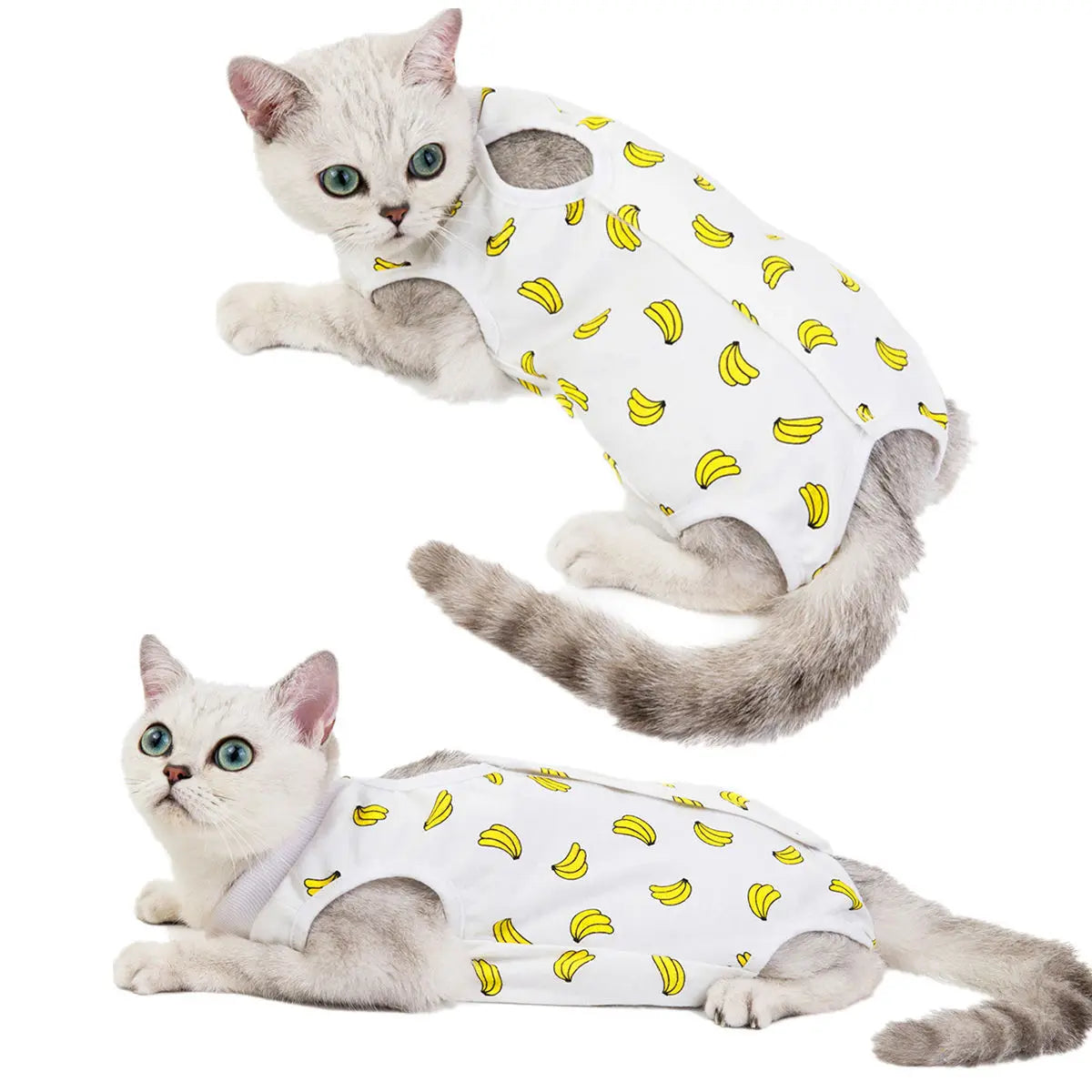 Cat Weaning Sterilization Suit Small Dog Cats Jumpsuit Anti-lick Recovery Clothing After Surgery Cute Print Pet Care Clothes