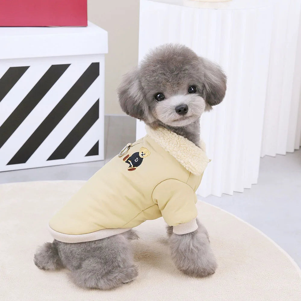 Windproof Dog Winter Coat Waterproof Dog Jacket Warm Dog Apparel Cold Weather Pet Clothing with Fleece Lined for Small Dogs Cats