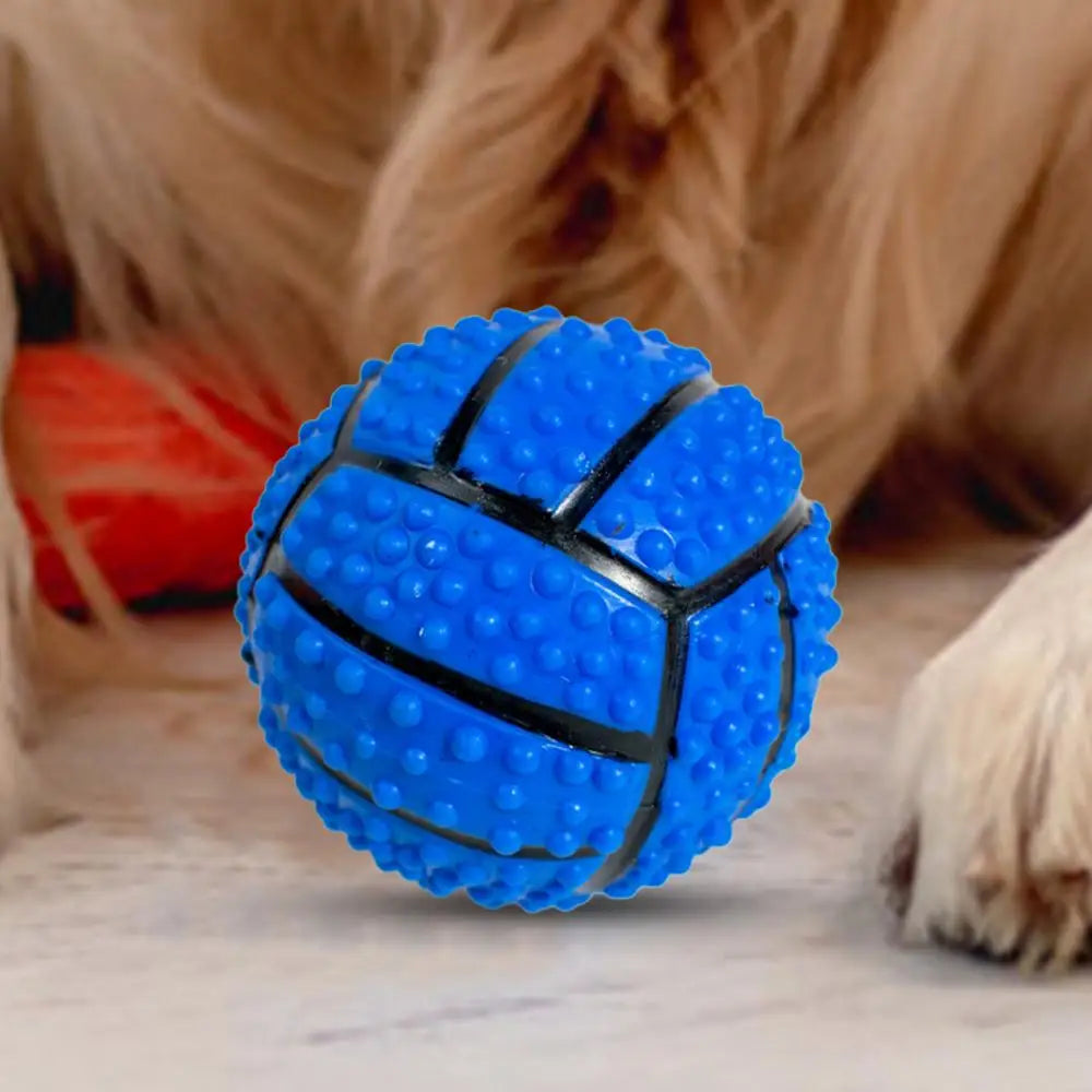 Dog Training Ball Toy Squeaky Treat Ball Interactive Pet Toys Ball Feeder Pet Stimulation Toy Bite-Resistant Puppy Toys