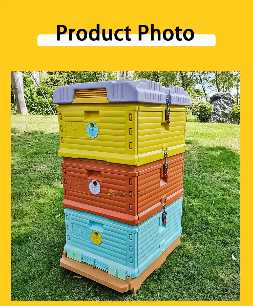 Langstroth 3-Layer 10-Frame Thermo Plastic Bee Hives for Sale - Bee Hive Box - Beekeeping Equipment Wholesale - Beehive Supplies