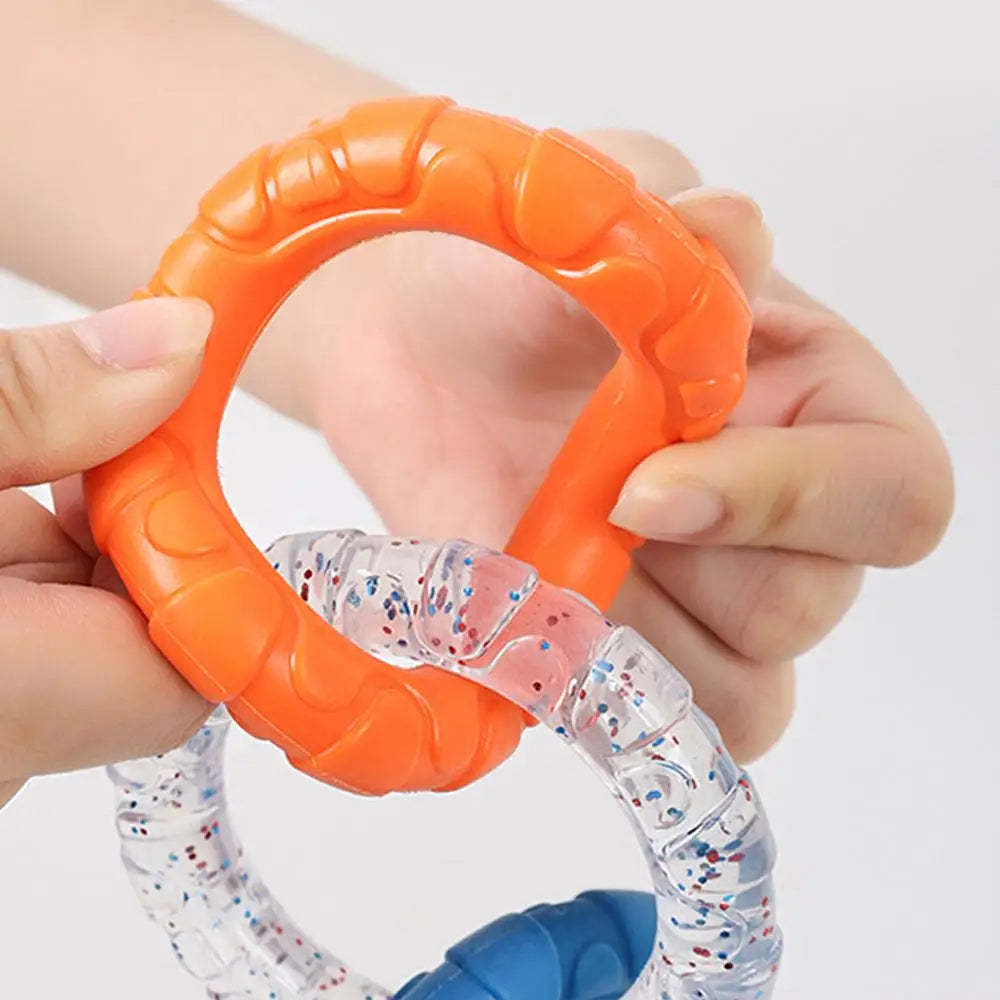 Dog Pull Toy Tough Chew Toys Indestructible Rings Dog Exercise Interactive 3 Rings Teeth Bite-Resistant Toys Puppy Teeth Clean