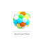 Cat toys Colorful handmade bell ball Elastic ball interactive chase pet supplies