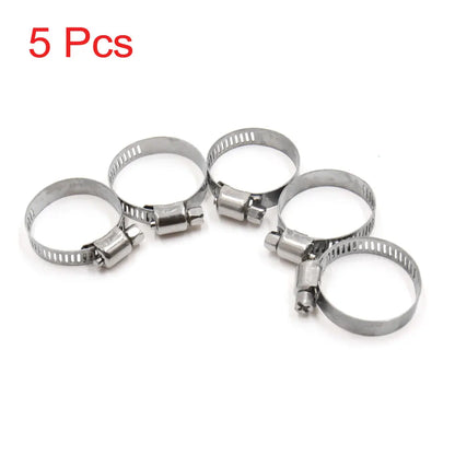 UXCELL 5pcs Adjustable 18-32mm Range Hose Clamps for Aquarium Stainless Tube Holder Clip Flow Clamp Fish Tank Tools Accessories