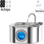 Stainless Steel Cat Wireless Drinking Fountain Rechargeable Automatic Inductior Circulation Filter Silent Pet Drinking Bowl