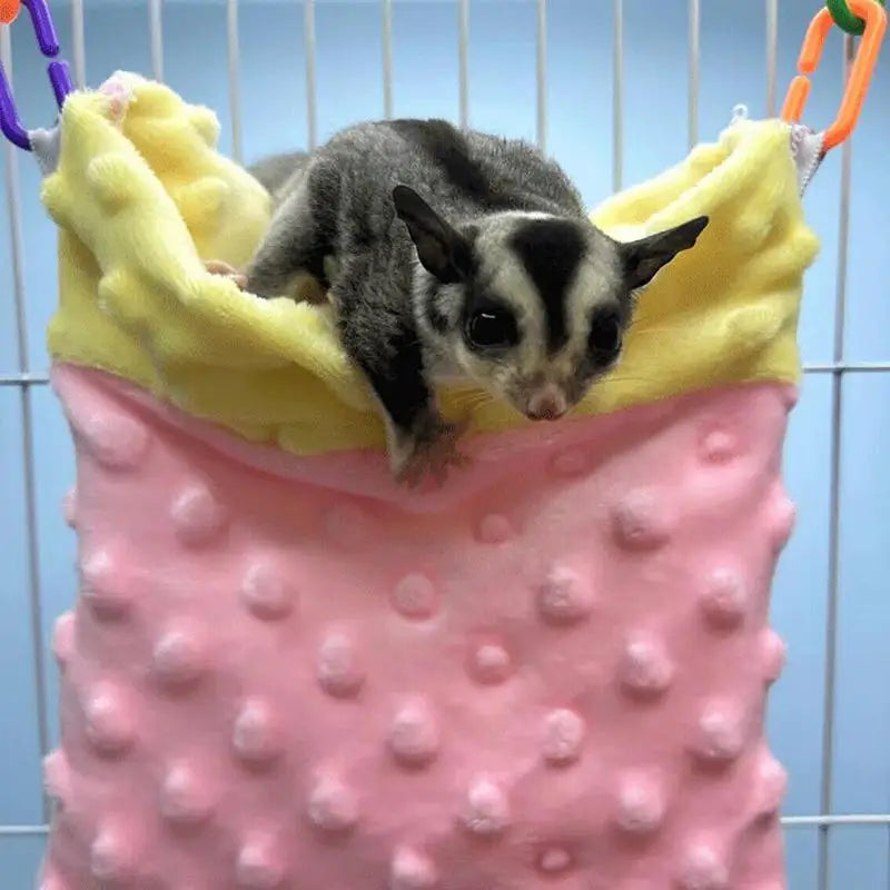 Sugar Glider Pouch Pet Hammocks Bed Warm Bed Hideout Comfortable Sleep Bag Bed House Nest Bed For Hamsters Hedgehogs Sugar