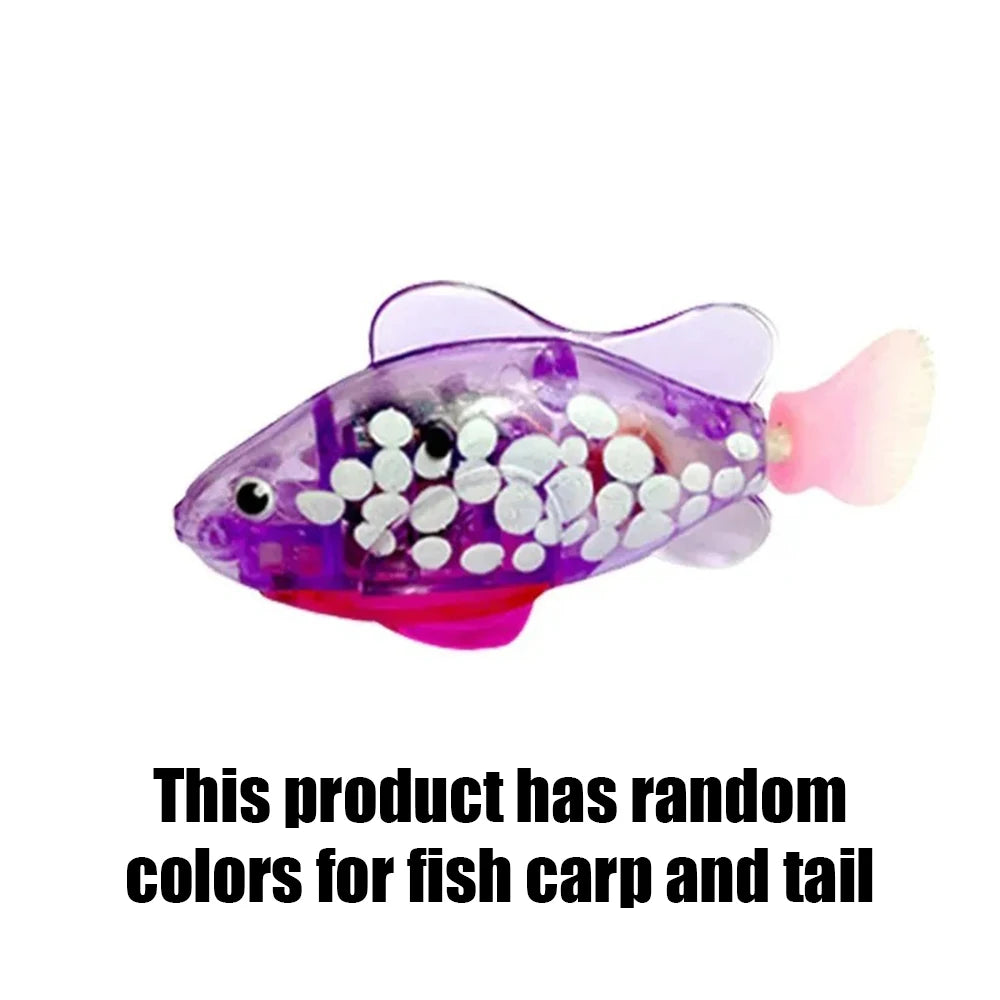 Cat Toy LED Interactive Swimming Robot Fish Toy for Cat Glowing Electric Fish Toy to Stimulate Pet's Hunter Instincts Pet Toys
