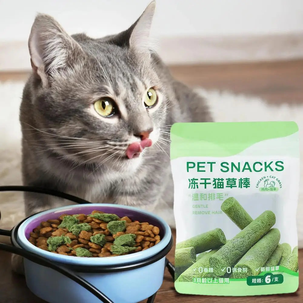 Cat Grass Teething Stick Cat Grass Sticks Pet Snacks Natural Grass Molar Rod Cat Chew Stick Teeth Cleaner Teeth Caring