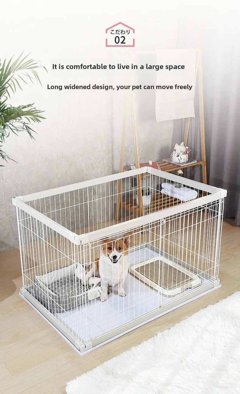 Dog Cage Alice Dog Cage Medium and Small Dog Shiba Inu Bulldog Pet Kennel Fence Indoor Fence