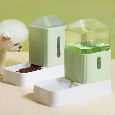 Cat Automatic Feeder Water And Food Dispenser For Pets Transparent Large Capacity Dogs Feeder Supplies Water Dispenser Pet