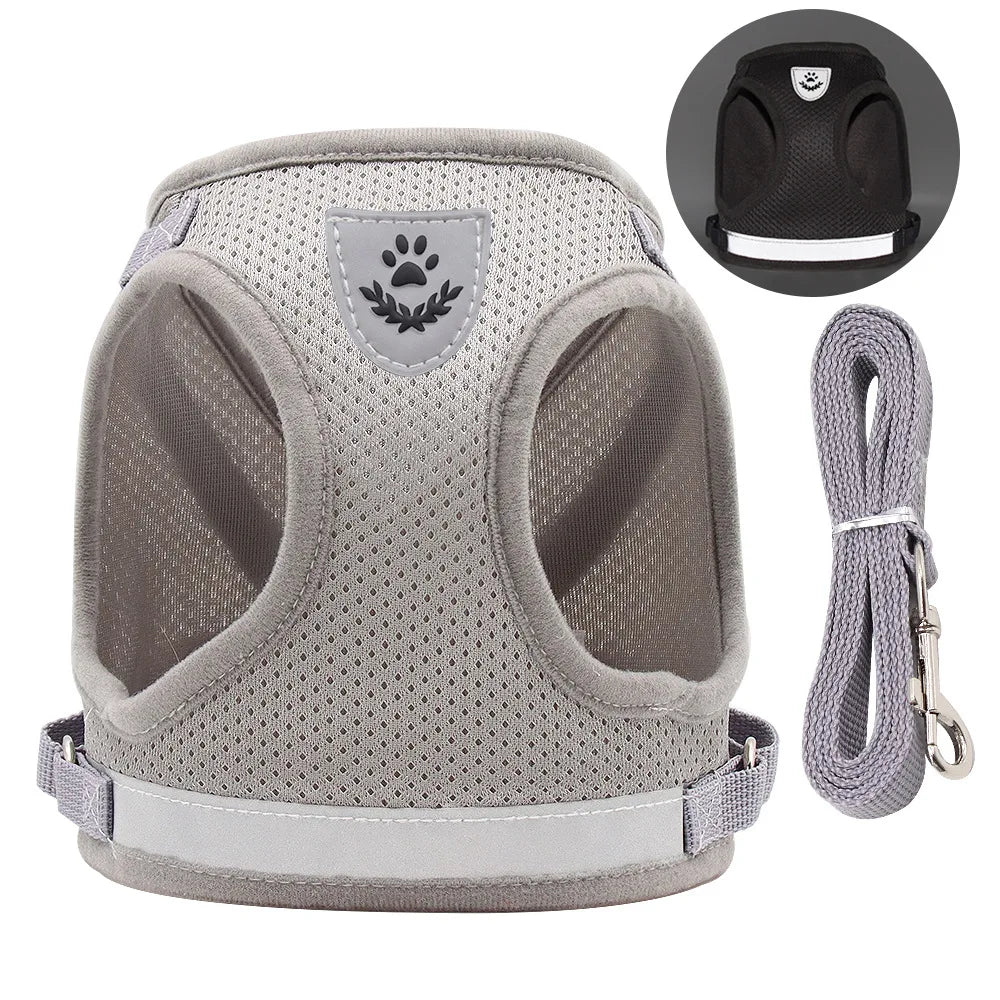 Breathable Cat Harness with Leash Anti-Escape Cat Vest Harness Collar for Kitten Pet Accessories Adjustable Puppy Harness Leads