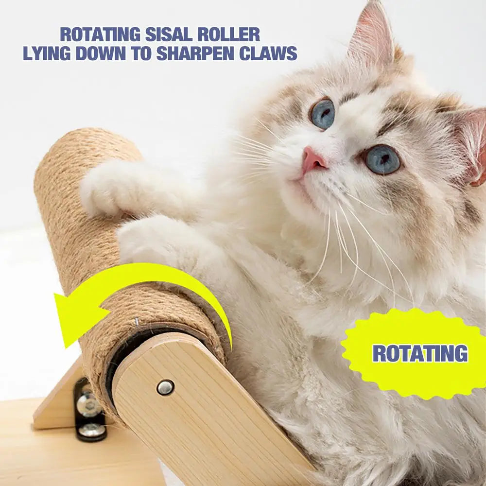 Pet Lounge Chair Portable Solid Cat Hammock Nest Beds Wooden Frame Swing Chair Multifunctional Kitten Raised Bed Cat Lounger