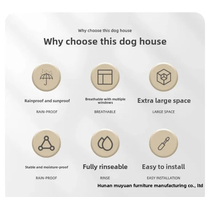 Dog Kennel Outdoor Rainproof Anti-corrosion Four Seasons Universal Dog Kennel Winter Warm Large Dog Kennel